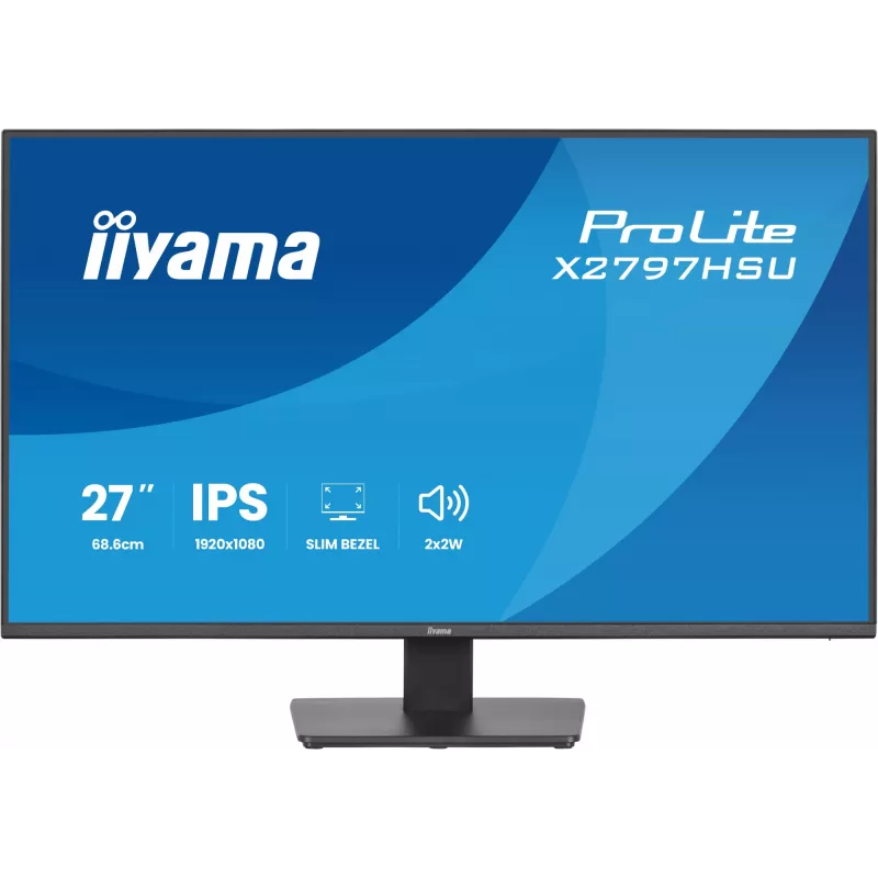 Computermonitor IIYAMA ProLite X2797HSU-B1 27 inch (68,6 cm) Full HD 1920×1080 LED mat 4 ms USB 3.2 Gen 1 luidsprekers VESA zwart