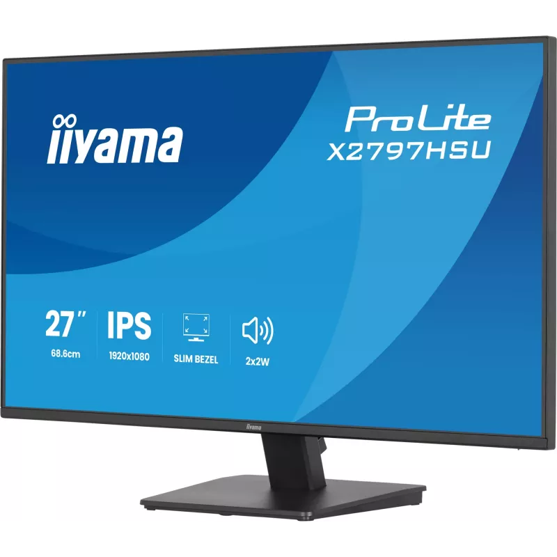 Computermonitor IIYAMA ProLite X2797HSU-B1 27 inch (68,6 cm) Full HD 1920×1080 LED mat 4 ms USB 3.2 Gen 1 luidsprekers VESA zwart