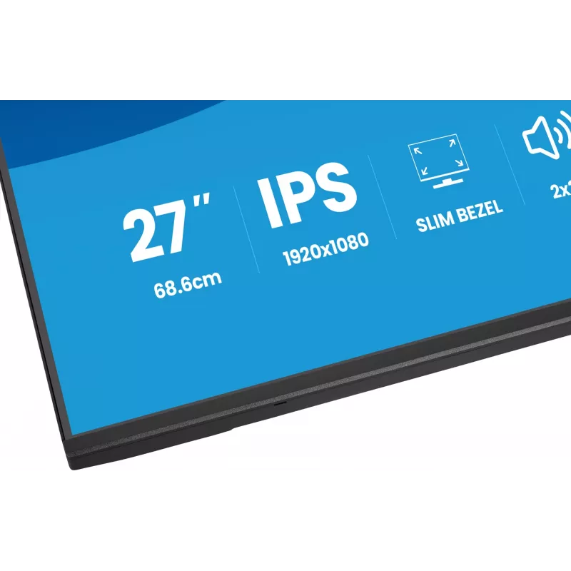 Computermonitor IIYAMA ProLite X2797HSU-B1 27 inch (68,6 cm) Full HD 1920×1080 LED mat 4 ms USB 3.2 Gen 1 luidsprekers VESA zwart
