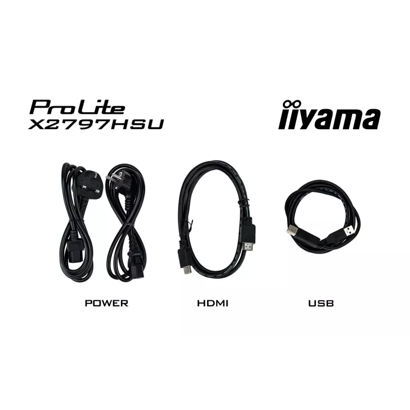 Computermonitor IIYAMA ProLite X2797HSU-B1 27 inch (68,6 cm) Full HD 1920×1080 LED mat 4 ms USB 3.2 Gen 1 luidsprekers VESA zwart