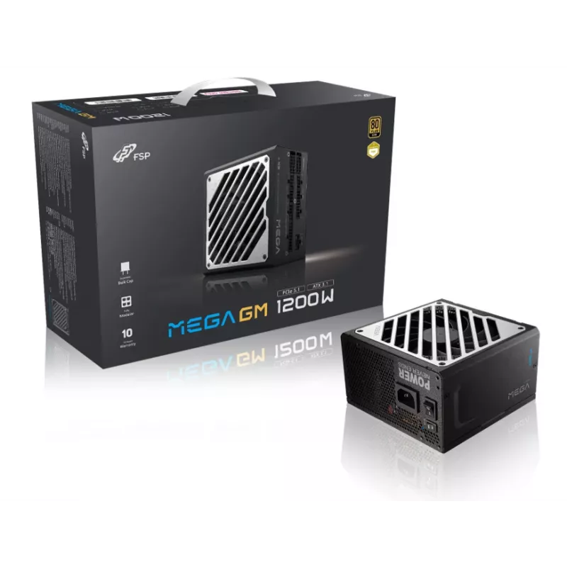 FSP MEGA GM 1200W voeding ATX ATX3.1 zwart