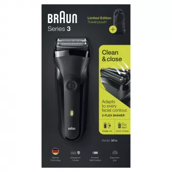 Braun Series 3 301s foliescheerapparaat trimmer zwart
