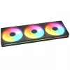 Cougar Unity360-FB single-frame 360 ARGB PWM Forward, 120mm×3, 700–2500 RPM, FDB, 5.4 mmH2O, zwart