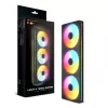 Cougar Unity360-FB single-frame 360 ARGB PWM Forward, 120mm×3, 700–2500 RPM, FDB, 5.4 mmH2O, zwart