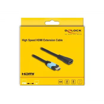 DeLOCK High Speed HDMI-verlengkabel 48 Gbit/s 8K 60 Hz 1 m