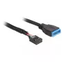 Interne USB-kabel DeLOCK 83777 0,6 m stekker naar bus