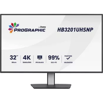 IIYAMA 32 inch ProGraphic HB3201UHSNP-B1 4K UHD IPS LCD-monitor met USB-C en DisplayPort