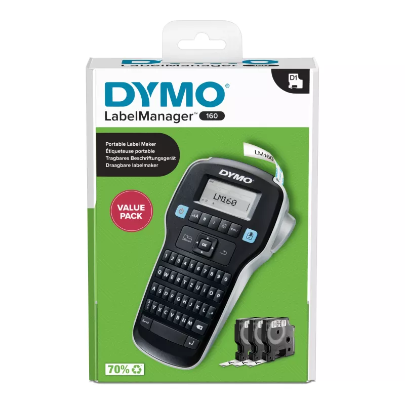 DYMO LabelManager 160 Valuepack labelprinter thermotransfer 160 x 160 DPI 12 mm/s D1 QWERTZ