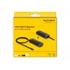 DeLOCK 4-poorts USB-hub 10 Gbps Type-C 60 cm kabel met schakelaar