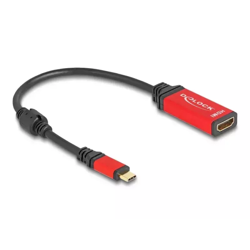 DeLOCK USB Type-C naar HDMI-adapter 8K 60Hz HDR rood