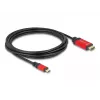 DeLOCK USB Type-C naar HDMI-kabel 8K 60Hz HDR 3m rood