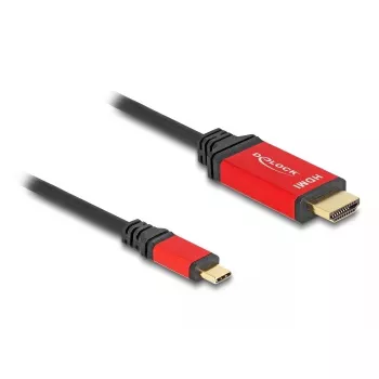 DeLOCK USB Type-C naar HDMI-kabel 8K 60Hz HDR 3m rood
