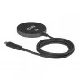 Draadloze oplader CLUB3D CAC-3027 Qi2 25W MagSafe-compatibel magnetisch pad, DC-oplader voor binnen, 1 m kabel, zwart