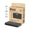 KVM-switch club 3d Dual USB-C naar HDMI, 2-poorts, 4K UHD 3840x2160, USB-C-console, 65W PD, zwart