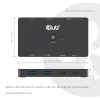 KVM-switch club 3d Dual USB-C naar HDMI, 2-poorts, 4K UHD 3840x2160, USB-C-console, 65W PD, zwart