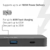 KVM-switch club 3d Dual USB-C naar HDMI, 2-poorts, 4K UHD 3840x2160, USB-C-console, 65W PD, zwart