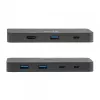 KVM-switch club 3d Dual USB-C naar HDMI, 2-poorts, 4K UHD 3840x2160, USB-C-console, 65W PD, zwart