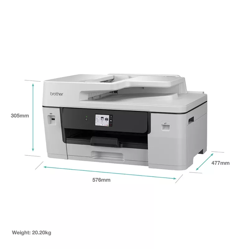 Multifunctionele inkjetprinter Brother MFC-J6760DW — A3, 1200 x 4800 DPI, 31 pagina's/min., WLAN, Ethernet