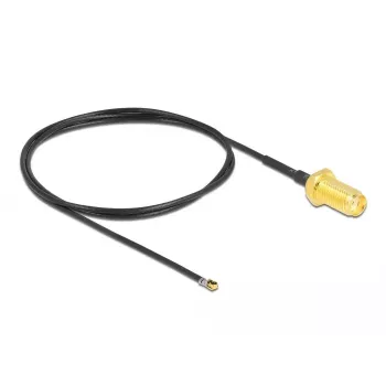 Coaxkabel DeLOCK 12666 0,5 m SMA MHF 4L LK zwart