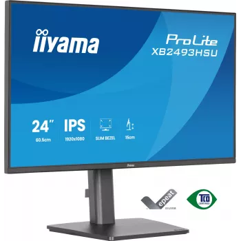 Computermonitor IIYAMA ProLite XB2493HSU-B1 60,5 cm (23,8 inch) Full HD IPS LED, 1920×1080, 1 ms, 178° kijkhoek, USB-hub, luidsprekers, zwart