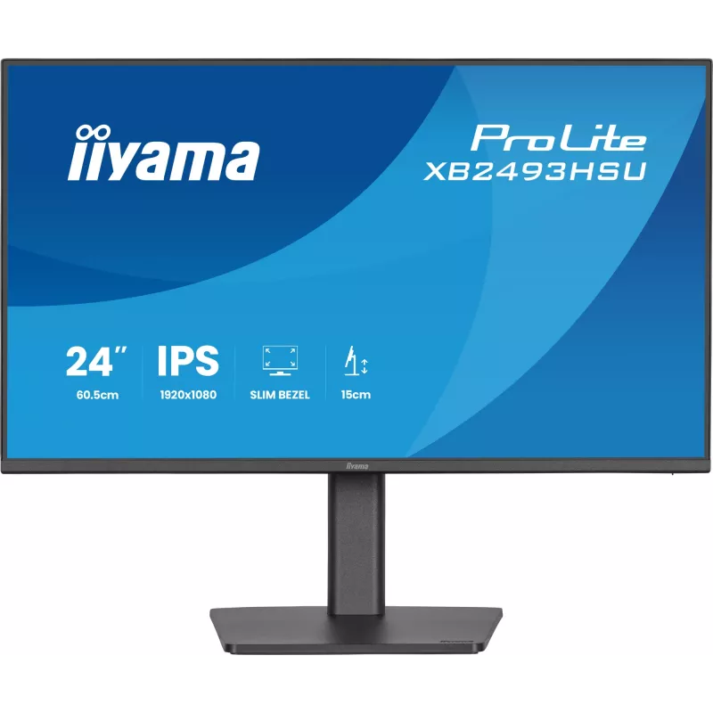Computermonitor IIYAMA ProLite XB2493HSU-B1 60,5 cm (23,8 inch) Full HD IPS LED, 1920×1080, 1 ms, 178° kijkhoek, USB-hub, luidsprekers, zwart