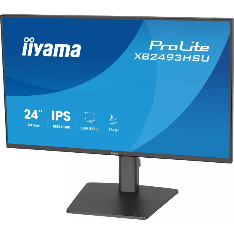 Computermonitor IIYAMA ProLite XB2493HSU-B1 60,5 cm (23,8 inch) Full HD IPS LED, 1920×1080, 1 ms, 178° kijkhoek, USB-hub, luidsprekers, zwart