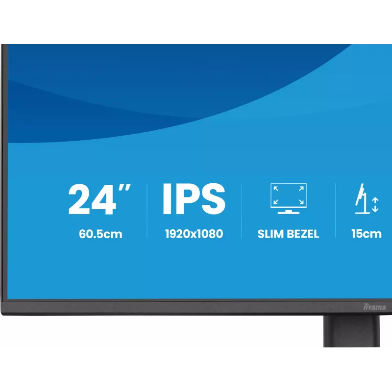 Computermonitor IIYAMA ProLite XB2493HSU-B1 60,5 cm (23,8 inch) Full HD IPS LED, 1920×1080, 1 ms, 178° kijkhoek, USB-hub, luidsprekers, zwart