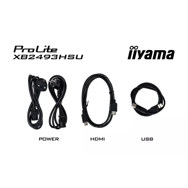 Computermonitor IIYAMA ProLite XB2493HSU-B1 60,5 cm (23,8 inch) Full HD IPS LED, 1920×1080, 1 ms, 178° kijkhoek, USB-hub, luidsprekers, zwart