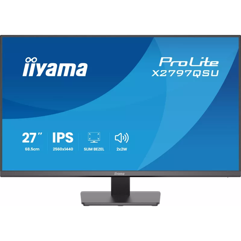 Computermonitor IIYAMA ProLite X2797QSU-B1 27 inch (68,6 cm) 2560×1440 IPS LED mat, 1 ms, USB 3.2-hub, luidsprekers, VESA