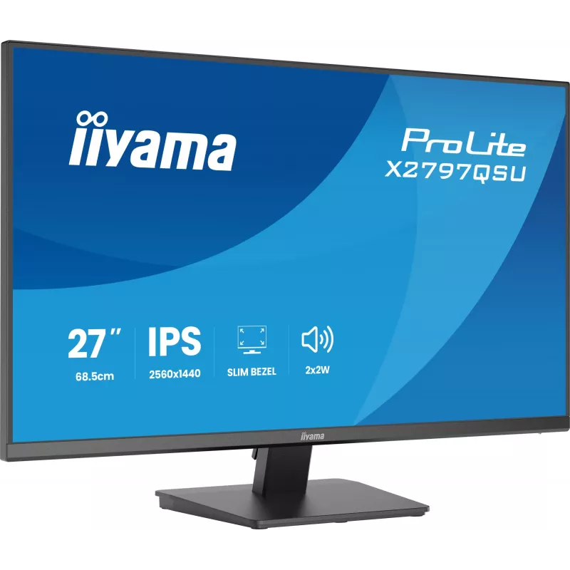 Computermonitor IIYAMA ProLite X2797QSU-B1 27 inch (68,6 cm) 2560×1440 IPS LED mat, 1 ms, USB 3.2-hub, luidsprekers, VESA