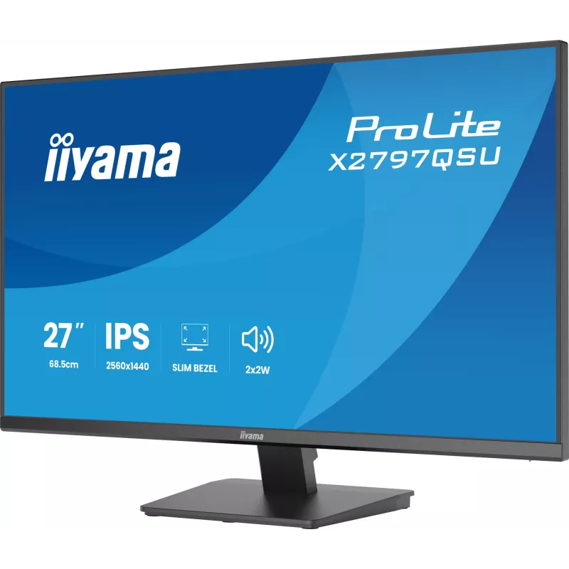 Computermonitor IIYAMA ProLite X2797QSU-B1 27 inch (68,6 cm) 2560×1440 IPS LED mat, 1 ms, USB 3.2-hub, luidsprekers, VESA