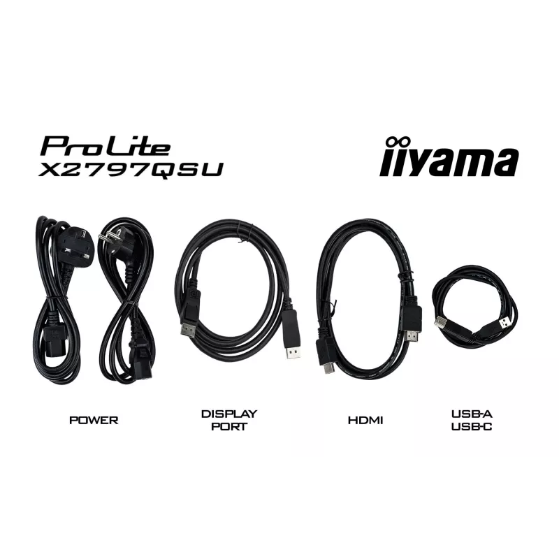 Computermonitor IIYAMA ProLite X2797QSU-B1 27 inch (68,6 cm) 2560×1440 IPS LED mat, 1 ms, USB 3.2-hub, luidsprekers, VESA