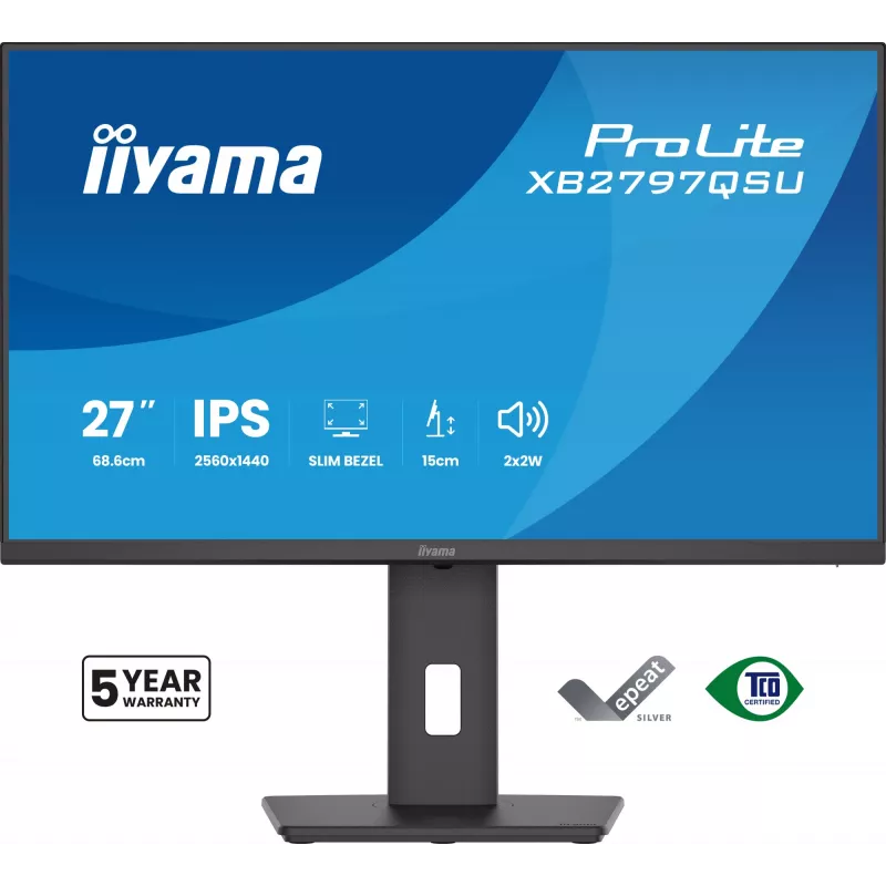 iiyama ProLite XB2797QSU-B1 computermonitor 68,6 cm (27 inch) 2560 x 1440 pixels Quad HD LED zwart