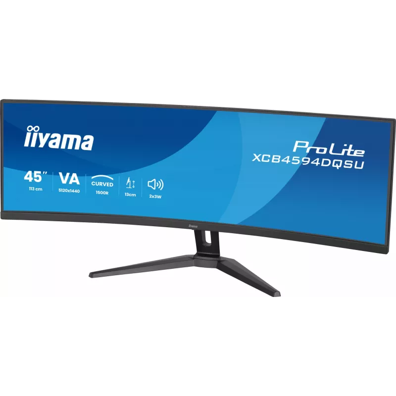 Computermonitor IIYAMA XCB4594DQSU-B1 44.5 inch (111,8 cm) Curved Dual QHD 5120×1440 VA LED, 2 ms, USB-C, USB 3.2, VESA, speakers