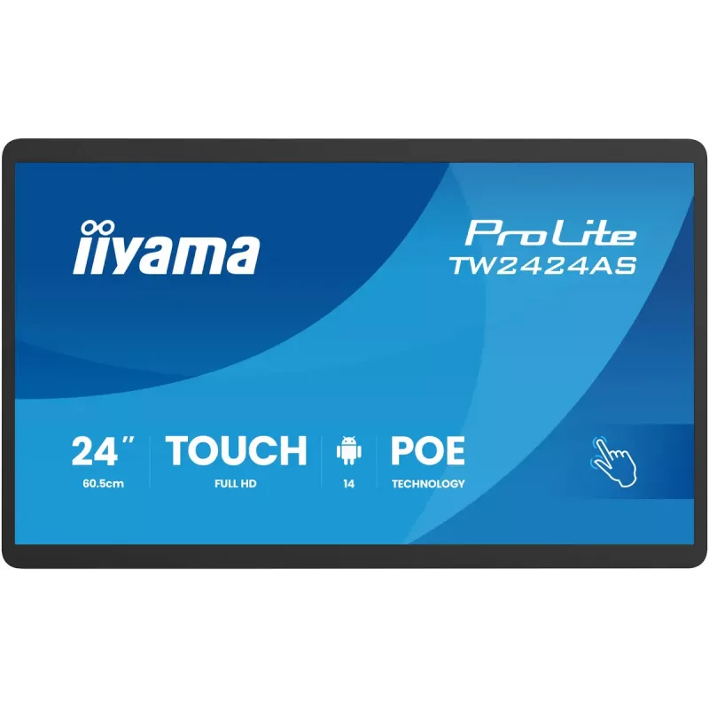 Interactief flatpanel IIYAMA TW2424AS-B3P 23,8 inch Full HD IPS touchscreen Wi‑Fi Android 24/7 450 cd/m²