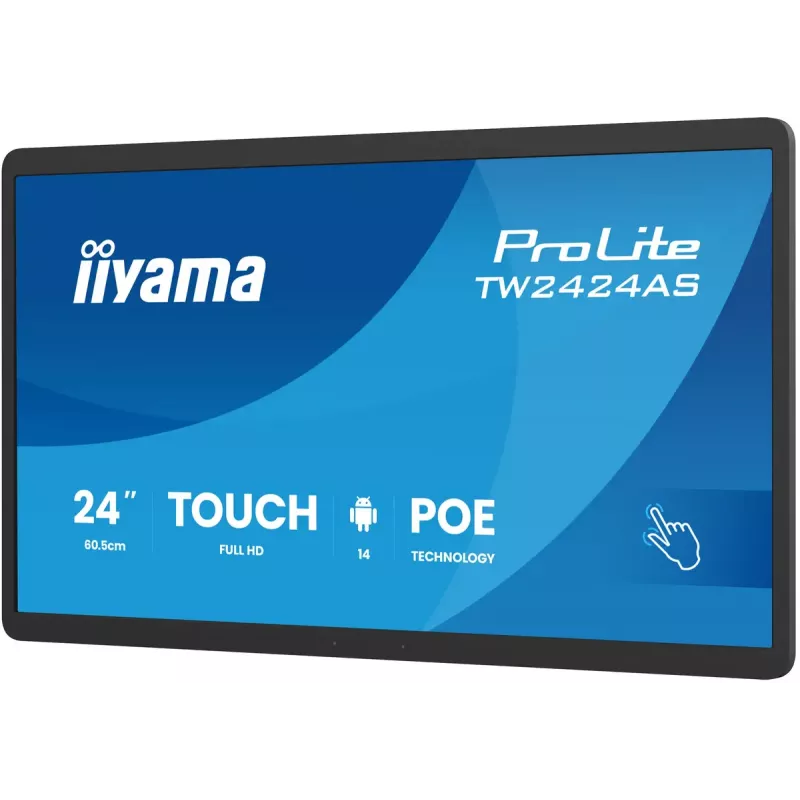 Interactief flatpanel IIYAMA TW2424AS-B3P 23,8 inch Full HD IPS touchscreen Wi‑Fi Android 24/7 450 cd/m²