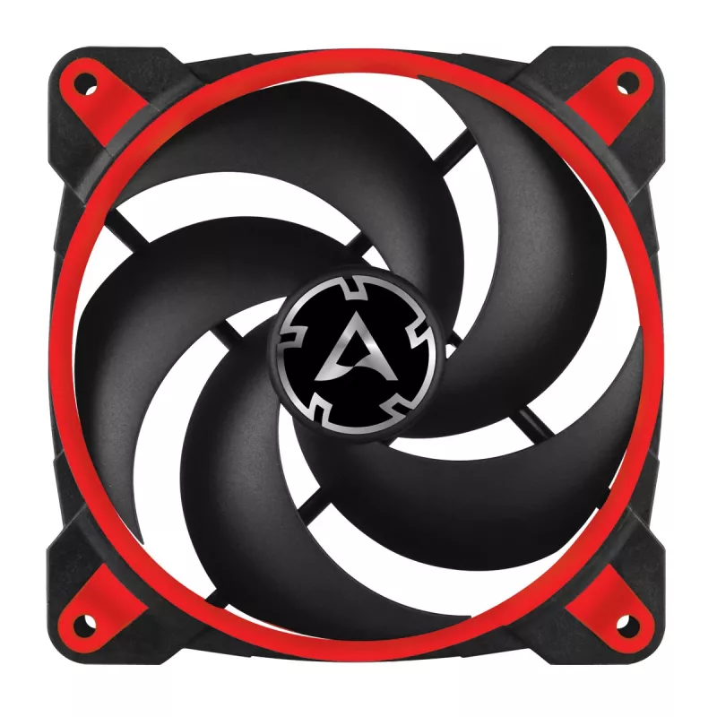 ARCTIC BioniX P120 (rood) – drukgeoptimaliseerde 120-mm gaming-ventilator met PWM PST