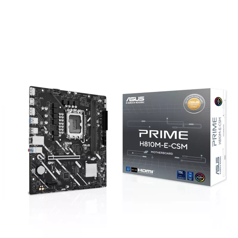 ASUS PRIME H810M-E-CSM moederbord LGA1851 Intel H810 mATX, 2×DDR5, 2×DisplayPort, 1×HDMI