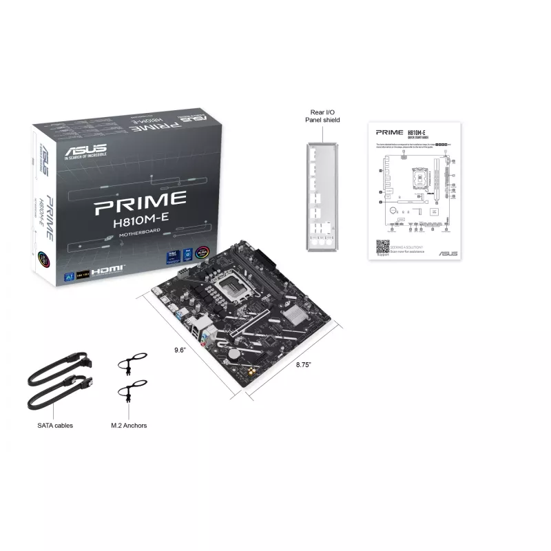 ASUS PRIME H810M-E-CSM moederbord LGA1851 Intel H810 mATX, 2×DDR5, 2×DisplayPort, 1×HDMI