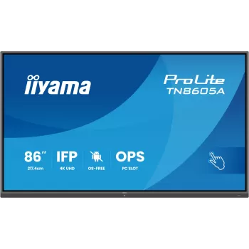 iiyama TN8605A-B1AG signage-display interactief flatpanel 2,17 m (85,6 inch) 500 cd/m² 4K Ultra HD zwart touchscreen
