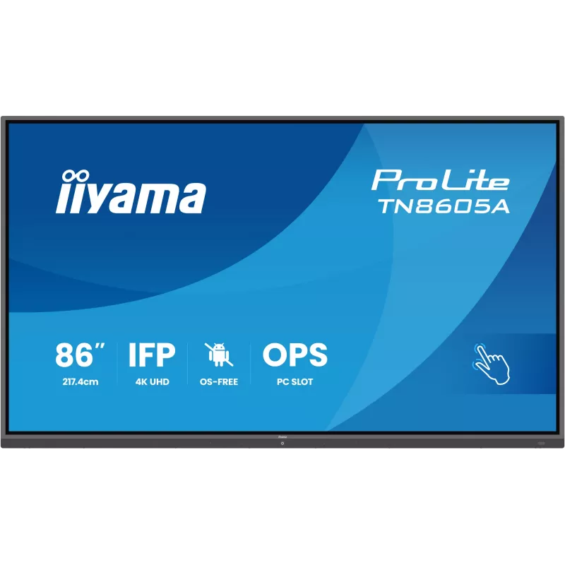 iiyama TN8605A-B1AG signage-display interactief flatpanel 2,17 m (85,6 inch) 500 cd/m² 4K Ultra HD zwart touchscreen