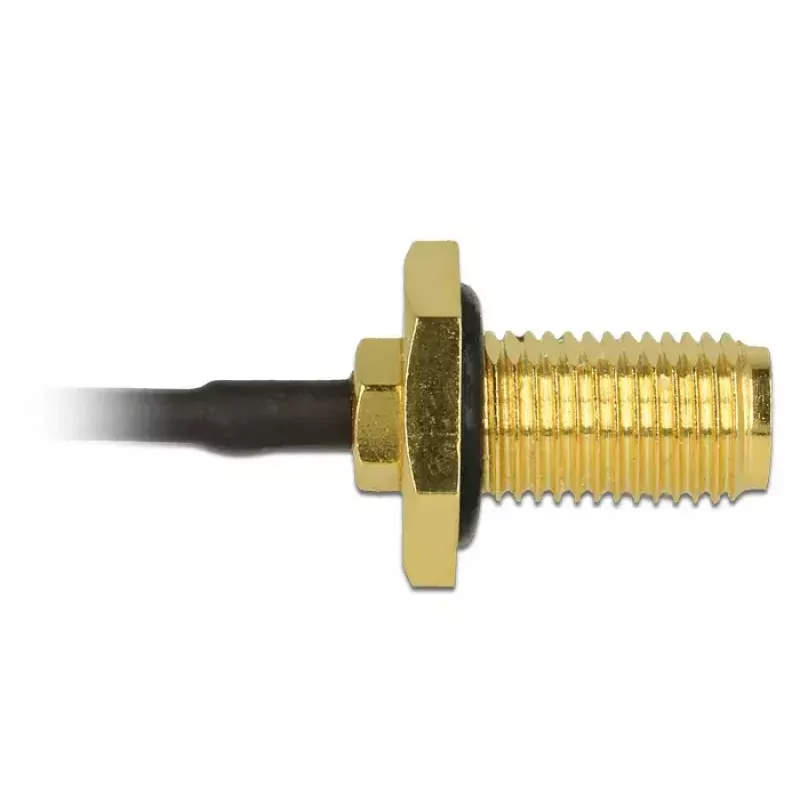 DeLOCK 88965 antennekabel, SMA-bulkheadbus naar MHF (U.FL), 10 cm