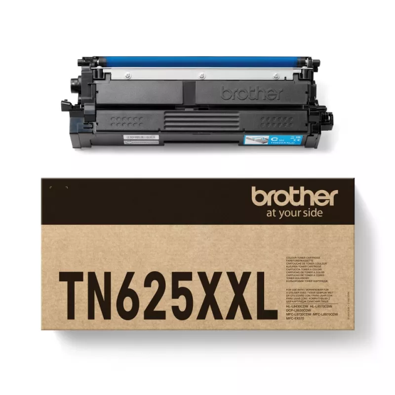 Tonercartridge Brother TN-625XXLC cyaan origineel, 6500 pagina's, 1 st.