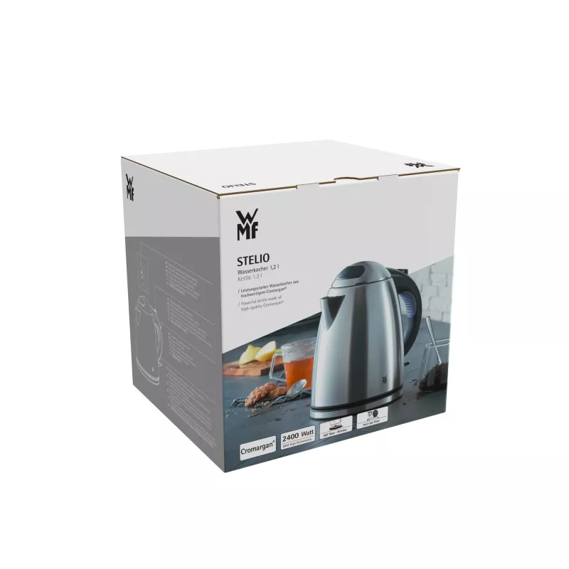 WMF Stelio 0413010012 waterkoker 1,2 l 2400 W zwart, RVS