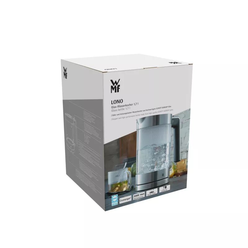 WMF Lono 0413150011 elektrische waterkoker 1,7 l 3000 W chroom, transparant