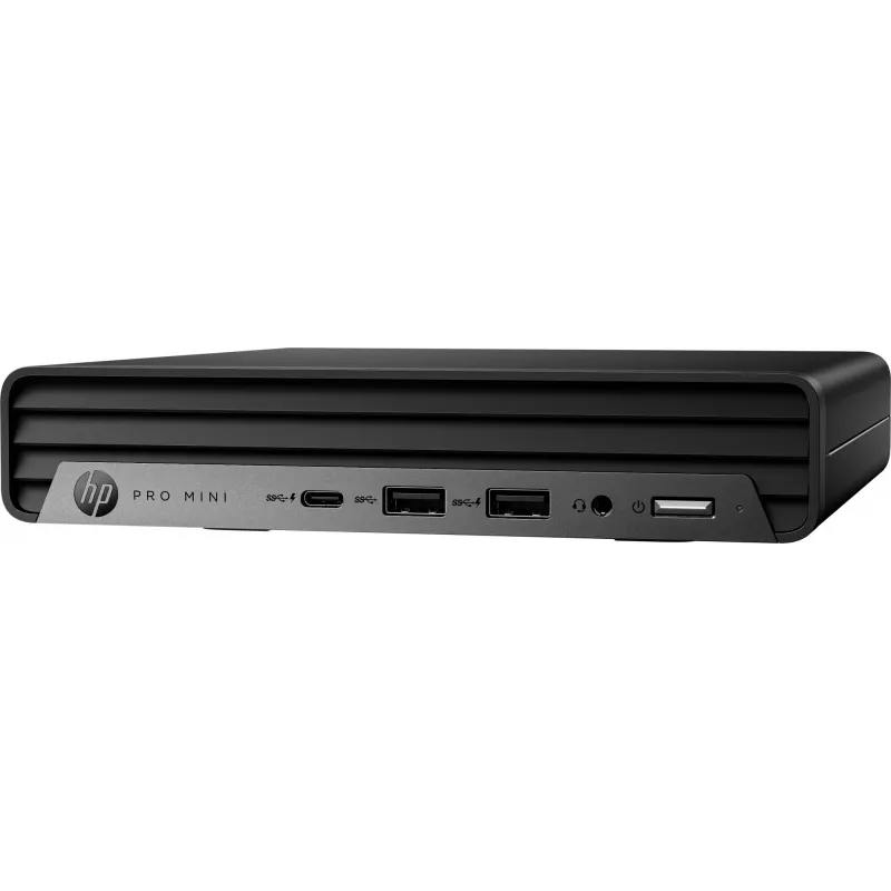 HP Pro Mini 400 G9 Intel® Core™ i3 i3-13100T 8 GB DDR4-SDRAM 256 GB SSD Windows 11 Pro mini-pc zwart