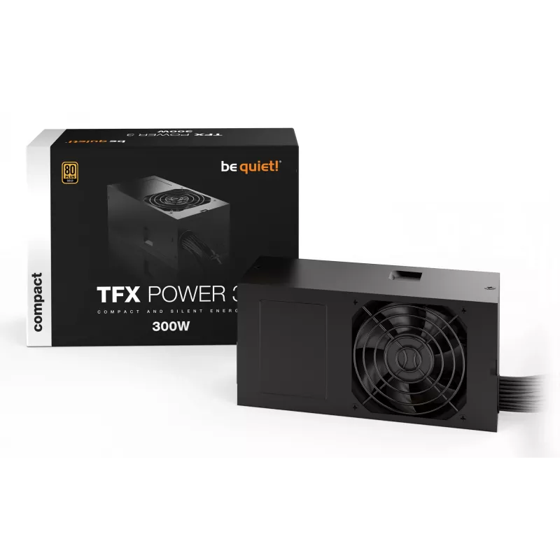 be quiet TFX POWER 3 300W Gold voeding 20+4 pin ATX zwart