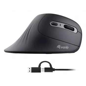 Equip 245119 muis universeel rechtshandig USB Type-A + USB Type-C optisch 7200 DPI