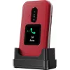 Feature-phone Doro Leva E30 klaptelefoon, 2,8 inch (7,11 cm) 320x240, single-SIM, 0,3 MP camera, 1150 mAh, IP55, rood/wit