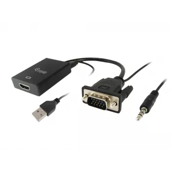 VGA-naar-HDMI-adapter met audio Equip 119038